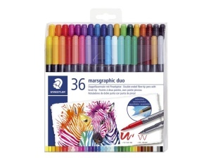 Set 36 carioci acuarelabile cu 2 capete Staedtler 3001 TB36