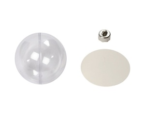 Set 5 globuri plastic transparente 8 cm pentru decor si DIY 52141
