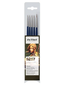 Set 5 pensule cu varf din fire naturale da Vinci 5257