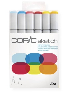 Set 6 markere cu cerneala pe baza de alcool, Copic Sketch Perfect Primaries, 21075661