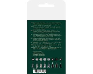 Set 8 markere Pitt Artist Pen negru si gri cu tus pigmentat Faber-Castell FC167171