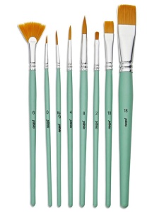 Set 8 pensule sintetice cu maner scurt Pebeo 952313