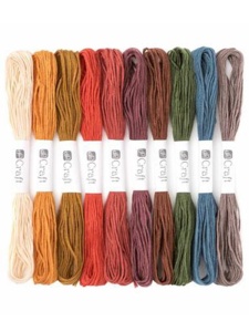 Set ata broderie din bumbac 10 culori x 8m Dp Craft