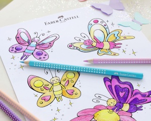 Set cadou 20 creioane colorate Sparkle ascutitoare Faber Castell FC201641