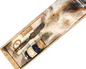 Set caligrafie premium Rubinato cu toc, pana decorativa si tus EC01
