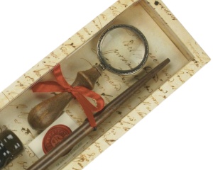 Set caligrafie premium Rubinato cu toc, tus, lupa si cutit pentru scrisori pentru scris elegant  25/35