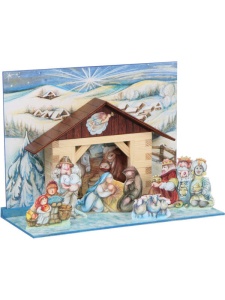 Set constructie arhitectura din lemn Ieslea din Betleem Walachia WLMK44, 68 piese