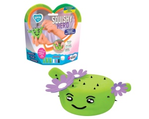 Set creatie cu argila usoara, 6 culori, Squishy Hero Cactusita, Okto, OK70124