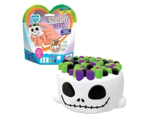 Set creatie cu argila usoara, 6 culori, Squishy Hero Scary Ghost, Okto, OK70126