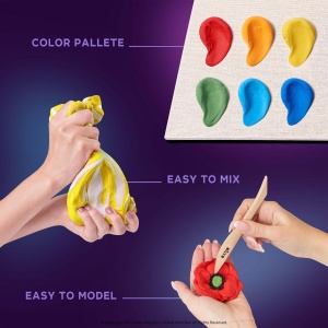 Set Creatie DIY Lemn si Argila, 21x21cm, Mood Joy, Okto 10016