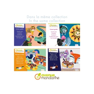 Set creativ cu 5 masti model Animale Salbatice Avenue Mandarine KC141C - Img 5