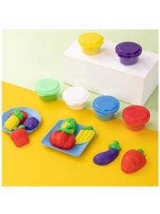 Set creativ Fructe si legume - Plastilina si 19 accesorii Deli DLEH726