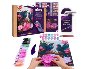 Set de Pictura 3D cu Argila Usoara Model Pasari 30x40cm Okto