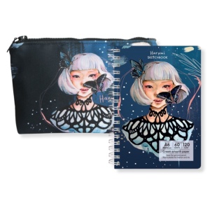 Set Penar cu Fermoar 14x22cm + Sketchbook A6 Harumi 900900192SET Drasca