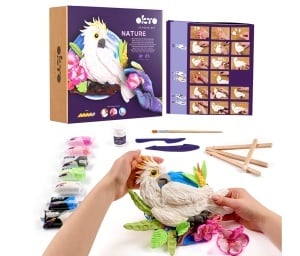 Set Pictura 3D cu Argila Usoara 21x21cm Nature Cockatoo Okto 20044
