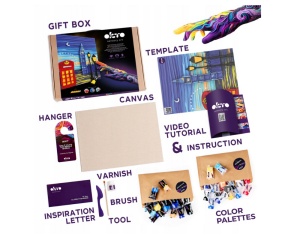 Set Pictura 3D cu Argila Usoara 30x40cm London City Okto 10041