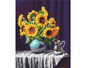 Set pictura pe numere, Sunflowers in a Vase, BS5846