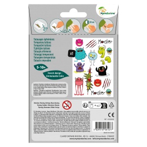 Set Tatuaje Temporare Monsters Avenue Mandarine CC053C