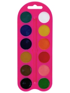 Acuarele cu miere set 12 in cutie de plastic Tsvetik 27421675
