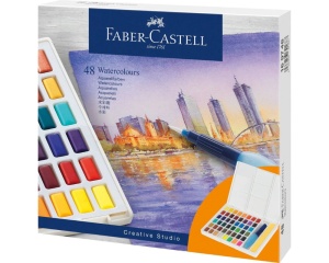 Acuarele set 48 in cutie de plastic Studio Faber Castell 169748