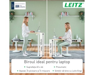 Birou ergonomic pliabil ajustabil pe inatime Ergo Leitz lz65880001