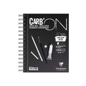 Bloc Clairefontaine Carbon 20 file 120 g/mp hartie neagra