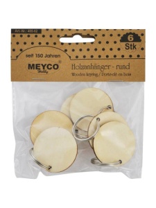 Brelocuri rotunde din lemn Meyco 405-62