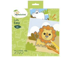 Carte de colorat Graffy Easy, model Animale salbatice, My Mandarine, cod GY139C