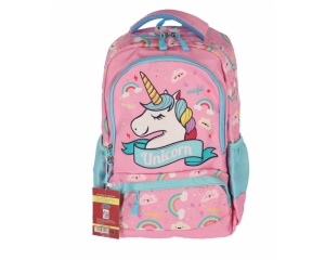 Ghiozdan pentru clasa pregatitoare Unicorn, roz, SWUNICOR04, Pigna