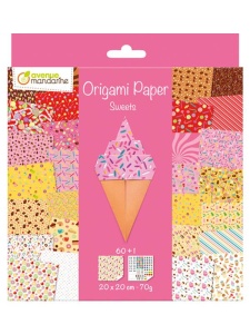 Hartie Origami Avenue Mandarine Dulciuri 60 coli 70g 20x20cm OR522C