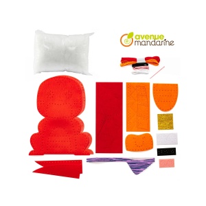 Kit Creativ de Cusut pentru Copii model Aaron the Dragon Avenue Mandarine KC139C - Img 2