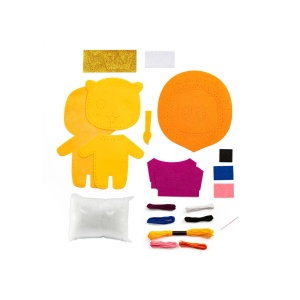 Kit Broderie Little Couz'in Richard the Lion Avenue Mandarine KC165C