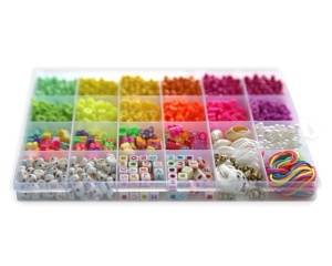 Kit margele din plastic cu forme diverse pentru bijuterii handmade DP Craft GRZS-003