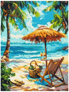 Kit pictura pe numere Beach Relaxation 54094