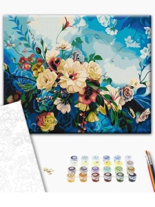 Kit pictura pe numere Flowers and Blue Sky 53560