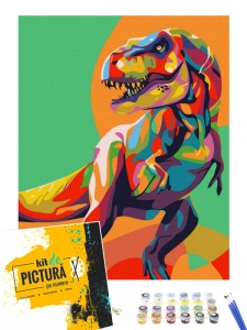 Kit pictura pe numere Rainbow Tyrannosaurus Profiart 35668