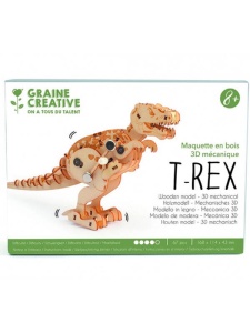 Macheta 3D din lemn T-REX Graine Creative, cod 560199