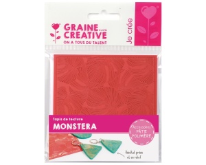 Matrita cu textura, model frunze Monstera 9 x 9 cm Graine Creative 265407