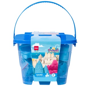 Nisip modelabil la Galetusa 500g + 6 forme de modelaj Deli