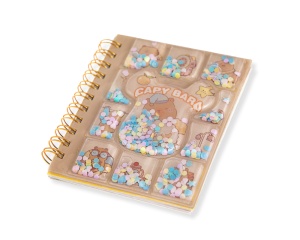 Notebook Capibara cu Spirala si Confeti 8,5cmx10,7cm 52 file DPCA-034 Dp Craft