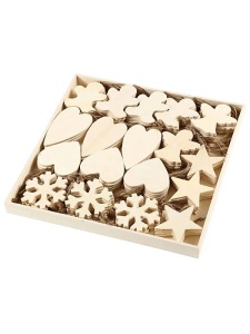 Ornament din lemn Iarna 9-11 cm Creativ Company 56405