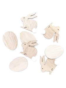 Ornamente de Paste iepurasi si oua 4 cm Dp-Craft DPDN-165
