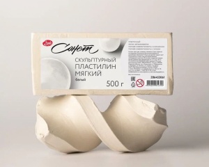 Plastilina de sculptura soft, alba, 500 g si 1 kg, Sonnet