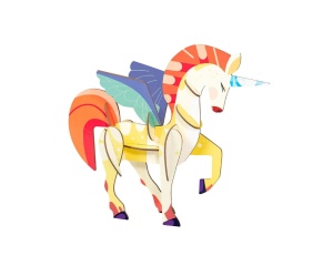 Puzzle 3D model Unicorn My Mandarine, cod PU030C