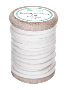 Rola snur din piele 3mmx5m white Dp Craft dprz-008