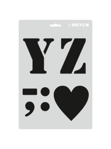 Sabloane litere 10 cm Meyco 66054