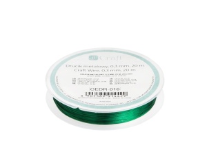 Sarma verde pentru modelaj, bijuterii handmade si decoratiuni 0,3 mm x 20 m DP Craft CEDR-016