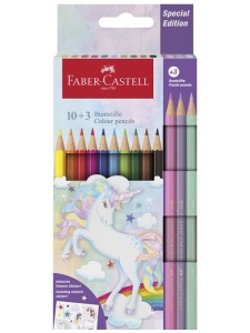 Set 10+3 creioane colorate Unicorn Faber-Castell FC111219