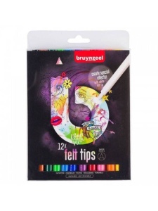 Set 12 carioci Super Point Felt Light Bruynzeel 60224112