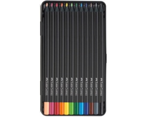 Set 12 creioane colorate Black Edition Faber Castell 116413